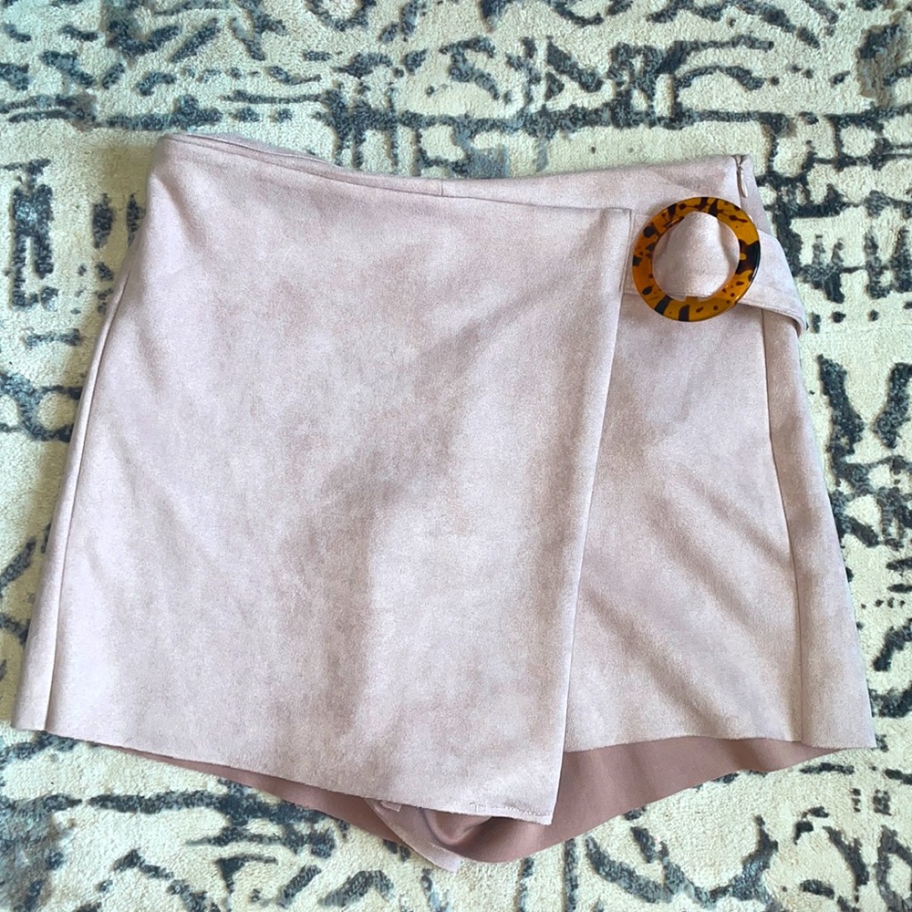 Zara microsuede skort